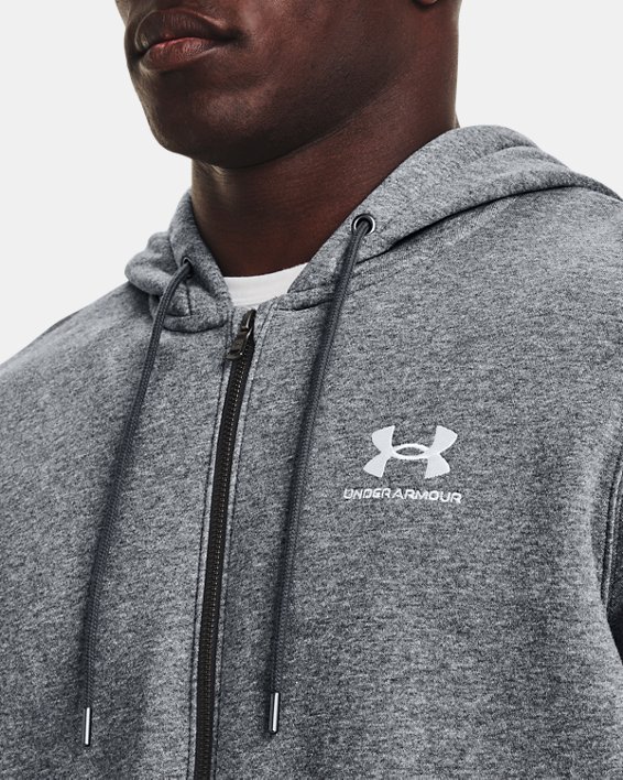 Men's UA Icon Fleece Full-Zip Hoodie in Gray image number 3